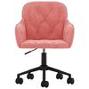 vidaXL Chaises pivotantes &agrave; manger lot de 2 Rose Velours
