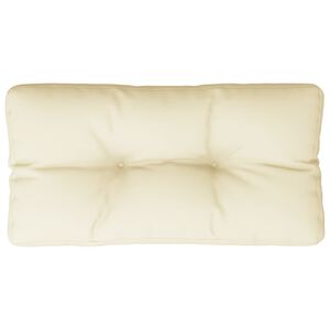 vidaXL Coussin de palette cr&egrave;me 80x40x12 cm tissu