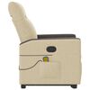 vidaXL Fauteuil inclinable de massage Cr&egrave;me Tissu