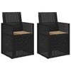vidaXL Chaises de jardin salle &agrave; manger 2 pcs Anthracite et taupe PP
