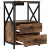 vidaXL Cabinet de chevet Ch&ecirc;ne fum&eacute; 40 x 31 x 60 cm Bois d'ing&eacute;nierie