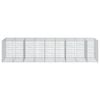 vidaXL Panier gabion avec couvercle 450x100x100 cm fer galvanis&eacute;