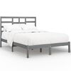 vidaXL Cadre de lit sans matelas gris bois massif 150x200 cm