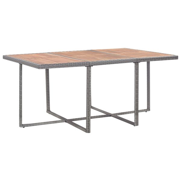 vidaXL Salon de jardin 11 pcs Résine tressée bois d'acacia Anthracite