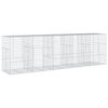 vidaXL Panier gabion avec couvercle 500x100x150 cm fer galvanis&eacute;