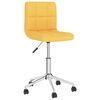 vidaXL Chaise pivotante de salle &agrave; manger Jaune moutarde Tissu