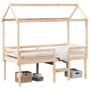 vidaXL Lit haut sans matelas 90x200 cm bois de pin massif