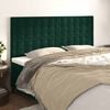 vidaXL T&ecirc;te de lit Vert fonc&eacute; 180x5x118/128 cm Velours