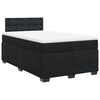 vidaXL Sommier &agrave; lattes de lit avec matelas Noir 120x200 cm Velours