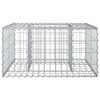 vidaXL Lit sur&eacute;lev&eacute; gabion Argent&eacute; 80 x 80 x 40 cm Acier galvanis&eacute;