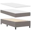 vidaXL Lit &agrave; ressorts avec matelas avec LED Taupe 100 x 200 cm tissu