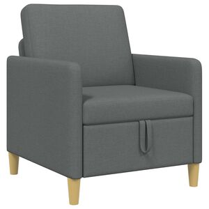 vidaXL Sofa avec rangement Gris fonc&eacute; 72 x 78 x 87 cm Polyester