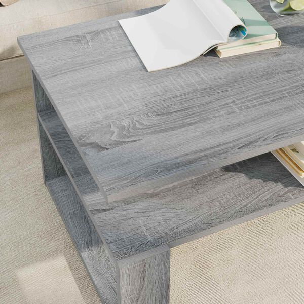 vidaXL Table basse Gris Sonoma 90 x 50 x 40 cm Bois d'ing&eacute;nierie
