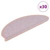 vidaXL Tapis d'escalier autocollants 30 pcs 65x21x4 cm rose