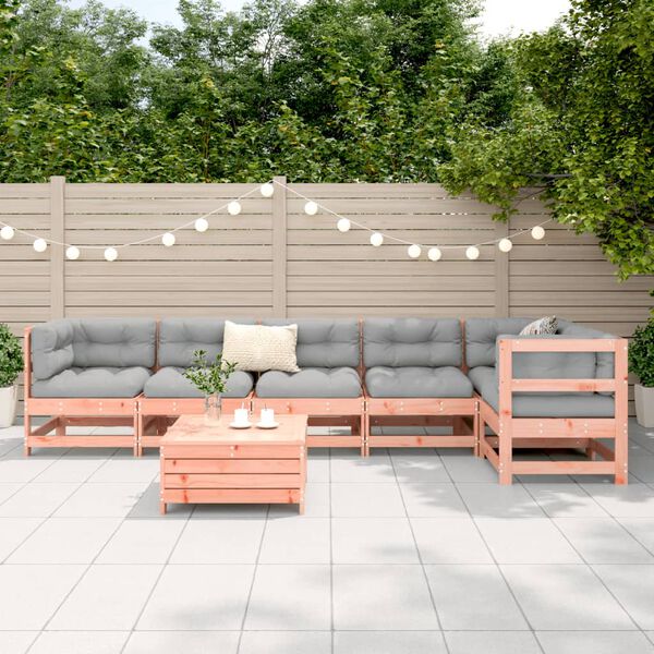 vidaXL Salon de jardin 7 pcs bois massif sapin de douglas