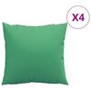 vidaXL Coussins d&eacute;coratifs lot de 4 vert 40x40 cm tissu