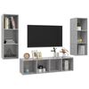 vidaXL Ensemble de meuble TV 3 pcs Gris béton Bois d'ingénierie