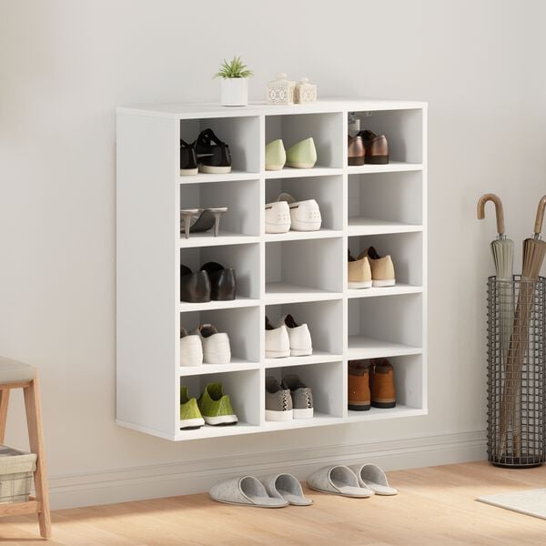 vidaXL Cabinet &agrave; chaussures avec &eacute;tag&egrave;re Blanc 77,5 x 30 x 83,5 cm