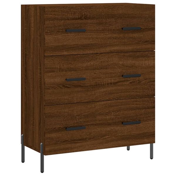 vidaXL Buffet ch&ecirc;ne marron 69,5x34x90 cm bois d'ing&eacute;nierie