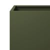 vidaXL Jardinières 2 pcs vert olive 40x40x40 cm acier
