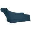 vidaXL Fauteuil long avec traversin et accoudoir droit bleu velours