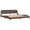 vidaXL Cadre de lit sans matelas Zadar marron 200x200 cm similicuir