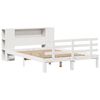 vidaXL Lit bibliothèque sans matelas blanc 140x200 cm bois pin massif