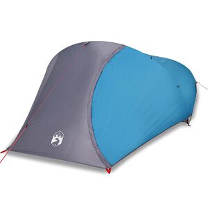 vidaXL Tente de camping &agrave; d&ocirc;me 4 personnes bleu imperm&eacute;able