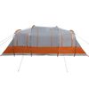 vidaXL Tente de camping tunnel 4 personnes gris et orange imperm&eacute;able