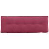 vidaXL Coussin de Dos Bordeaux 140 x 50 cm Tissu en velours c&ocirc;tel&eacute;