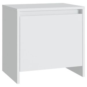 vidaXL Table de chevet blanc 45x34x44,5 cm bois d&rsquo;ing&eacute;nierie
