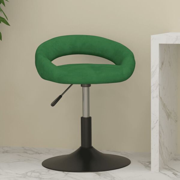 vidaXL Tabouret de bar Vert fonc&eacute; Velours