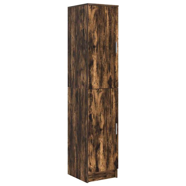 vidaXL Highboard Chêne fumé 35 x 39 x 168 cm Bois d'ingénierie
