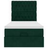 vidaXL Cadre de lit ottoman avec matelas vert fonc&eacute; 80x200 cm velours