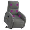 vidaXL Fauteuil inclinable de massage &eacute;lectrique gris fonc&eacute;