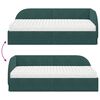 vidaXL Cadre de lit d'angle avec matelas 2 pcs Vert Velours