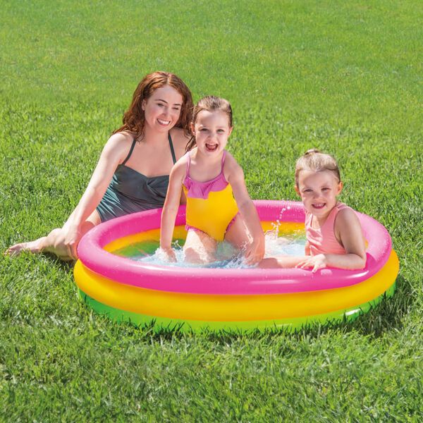 Intex Piscine gonflable 3 anneaux Sunset 114x25 cm