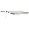 vidaXL Auvent r&eacute;tractable &eacute;lectrique Gris clair et blanc 4,5 &times; 3,5 m