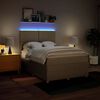 vidaXL Sommier &agrave; lattes de lit avec matelas Cr&egrave;me 140x200 cm Tissu