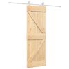 vidaXL Porte coulissante Naturel et Blanc 70 x 210 cm