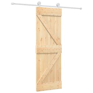 vidaXL Porte coulissante Naturel et Blanc 70 x 210 cm