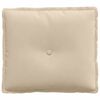 vidaXL Coussin de Dos Crème 50 x 45 cm Tissu en microfibre