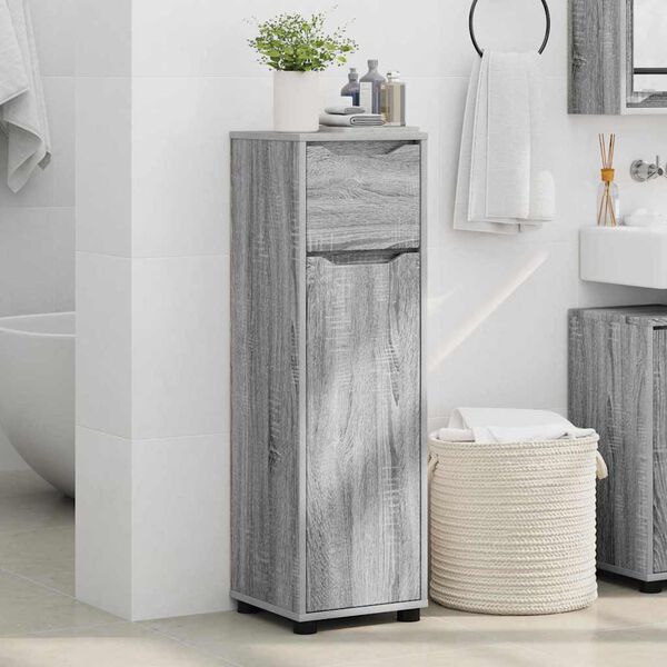 vidaXL Cabinet de salle de bain Gris Sonoma 30,5 x 30 x 101 cm