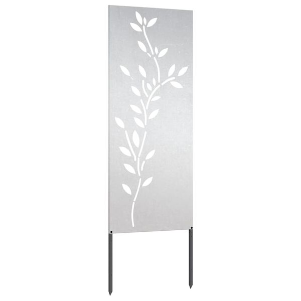 vidaXL &Eacute;cran de confidentialit&eacute; de jardin Floral Argent&eacute; 50 x 140 cm