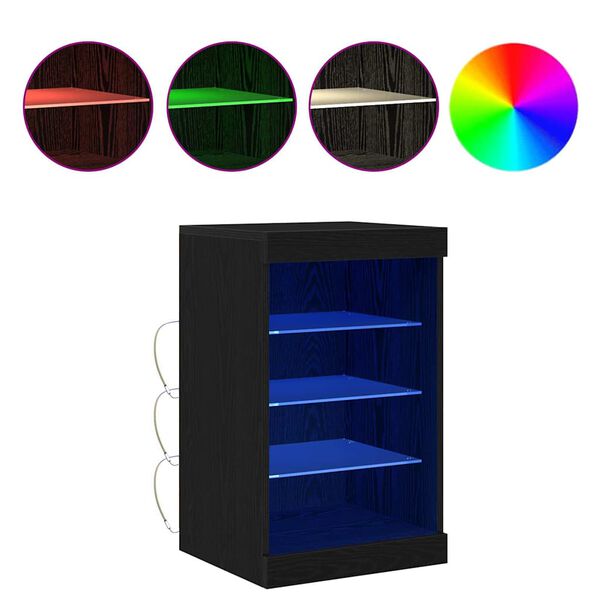 vidaXL Buffet Chêne noir 41 x 37 x 67 cm Bois d'ingénierie