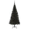 vidaXL Sapin de No&euml;l avec 300 LED avec support Noir 180 cm PVC