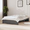 vidaXL Cadre de lit sans matelas gris bois massif 120x190 cm