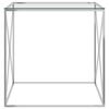 vidaXL Table basse Argenté 55x55x55 cm Acier inoxydable et verre