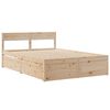 vidaXL Lit avec tiroirs et matelas 140x190 cm bois massif de pin