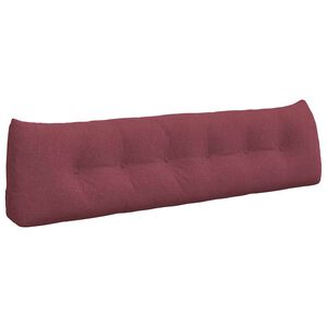 vidaXL Coussin de Dos Bordeaux 180 x 24 x 50 cm tissu